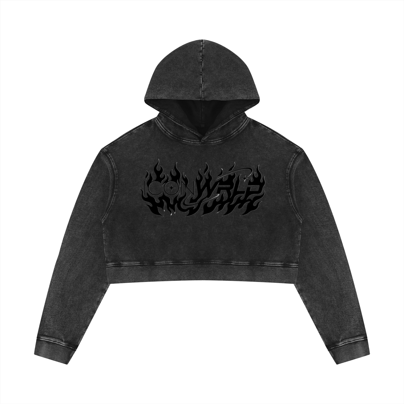 Women’s Mineral Washed Crop Hoodie