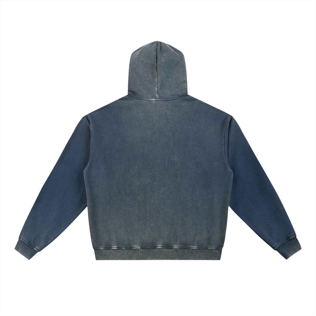 Vintage Washed Gradient Fleece Hoodie