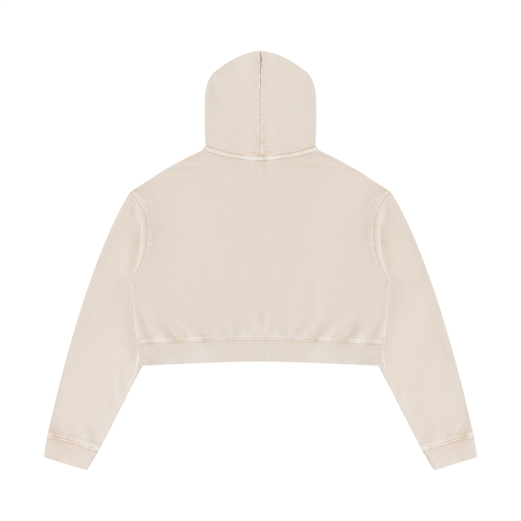 Women’s Mineral Washed Crop Hoodie