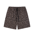 Unisex Heavyweight Leopard Drawstring Shorts