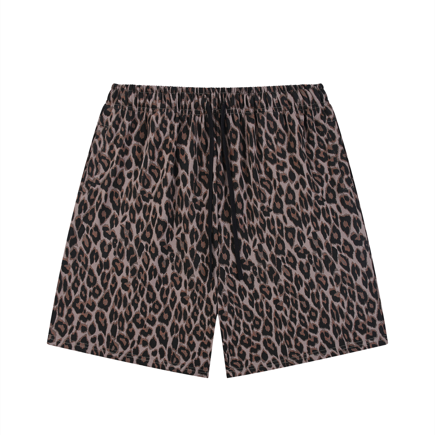 Unisex Heavyweight Leopard Drawstring Shorts