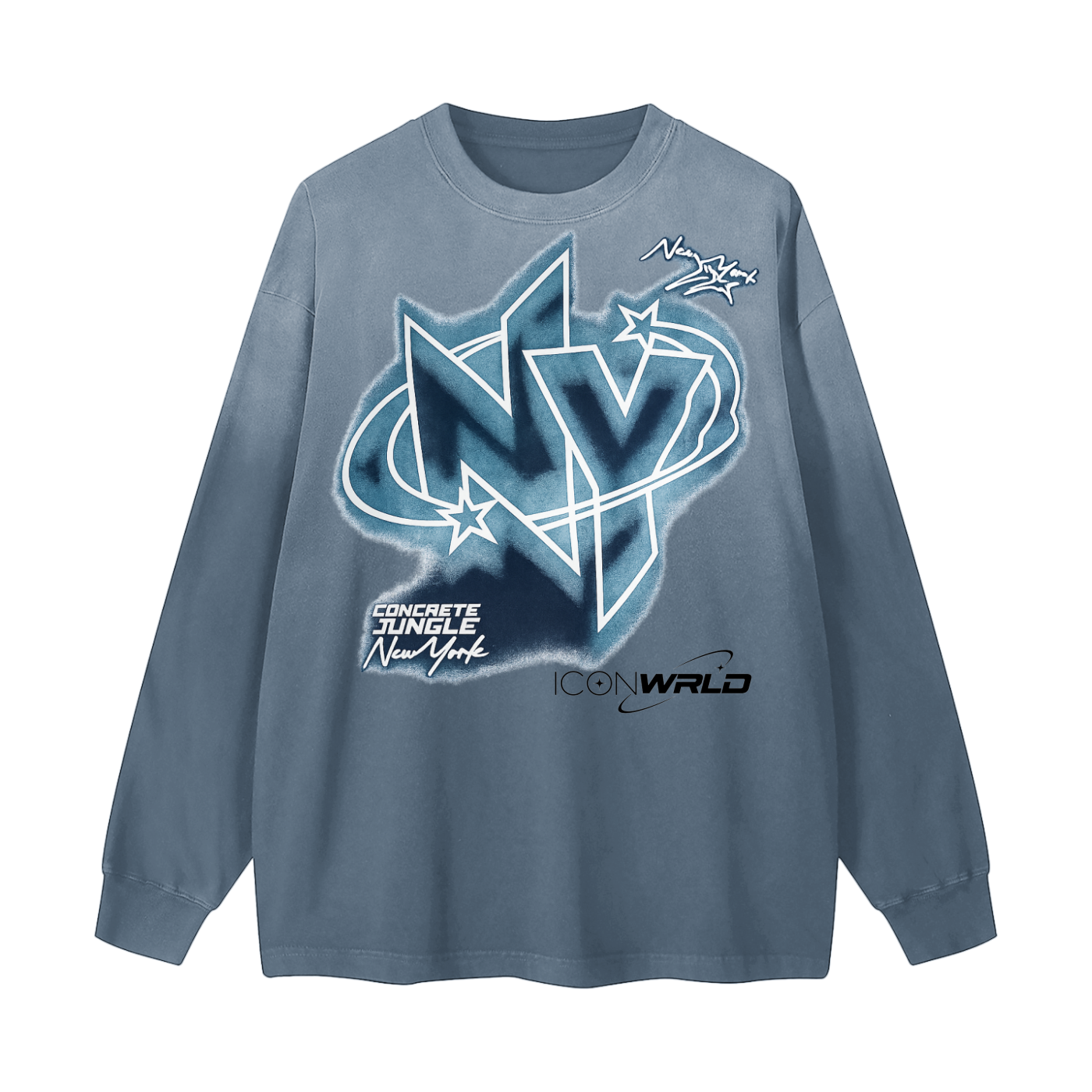 Gradient Washed Long Sleeve T-Shirt