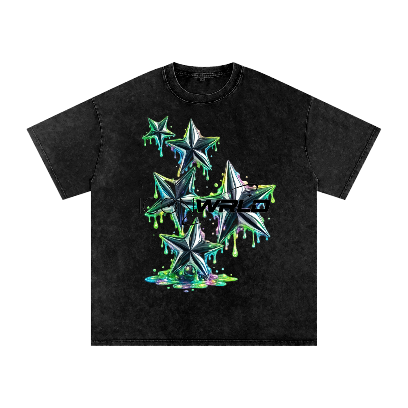 Snow Washed Oversized Cotton T-Shirt