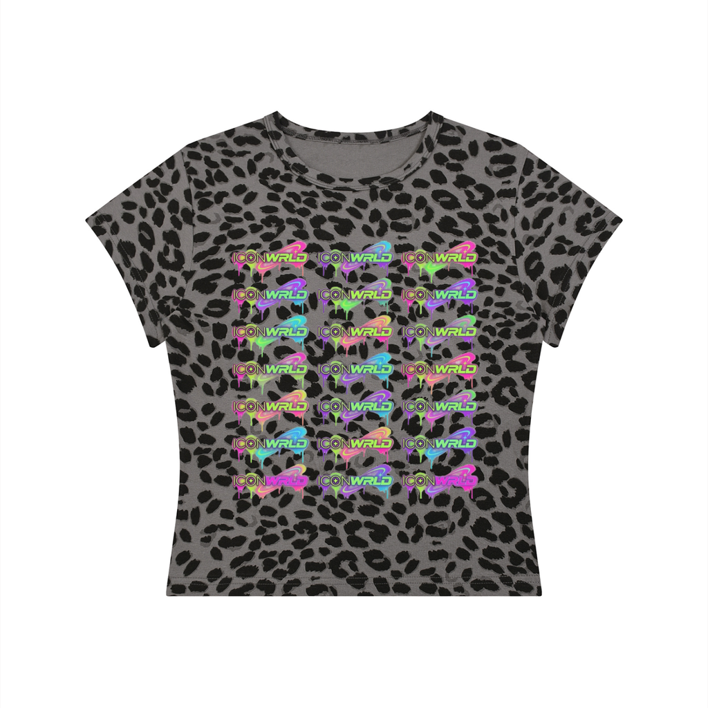 Women’s Leopard Print Crop T-Shirt