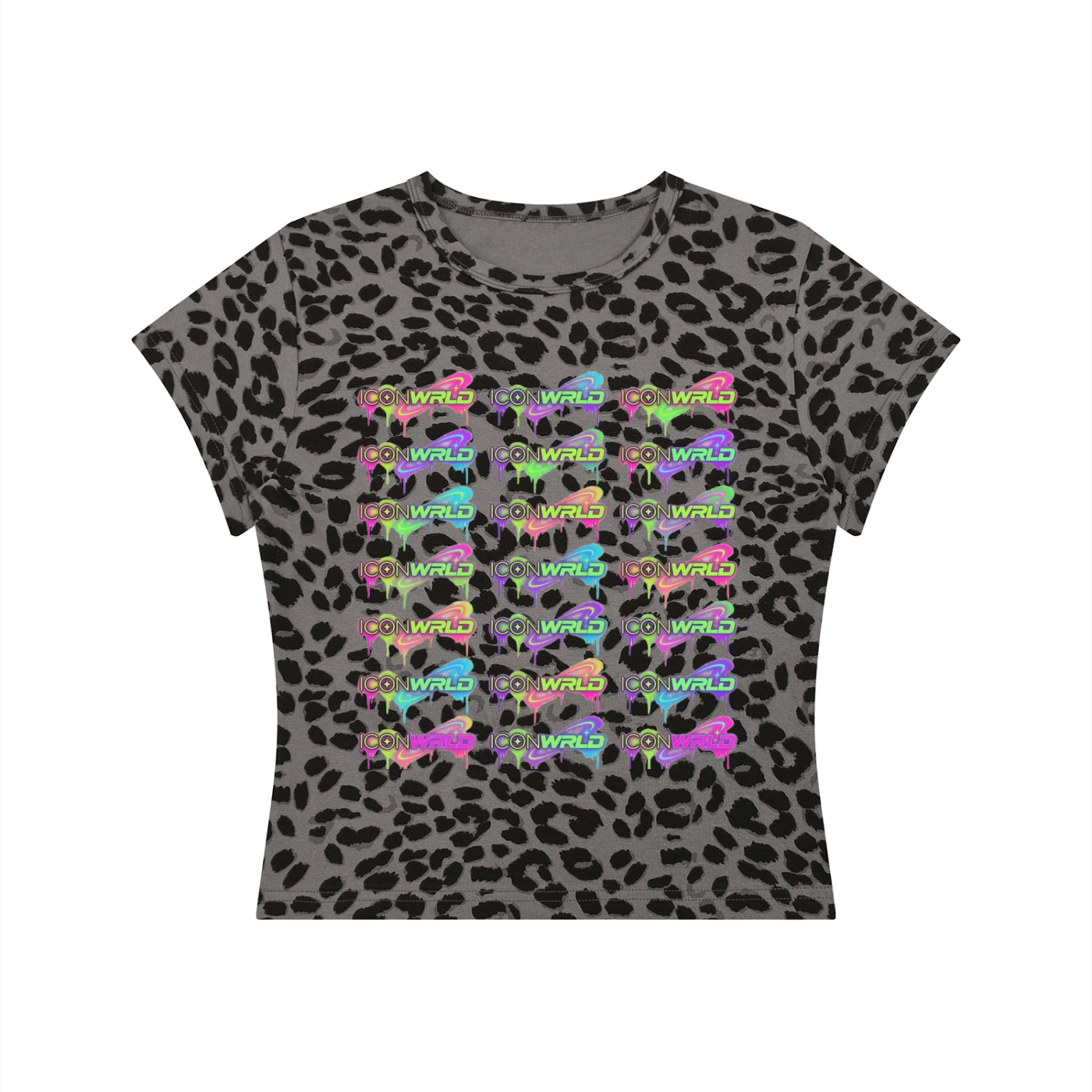 Women’s Leopard Print Crop T-Shirt