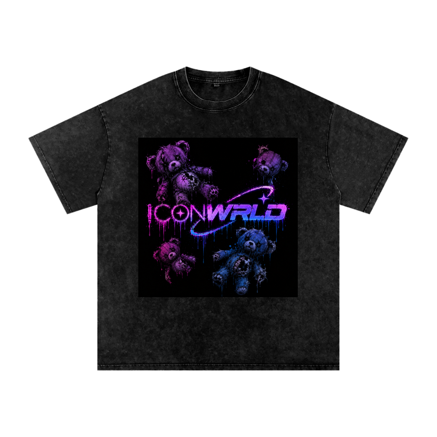 Snow Washed Oversized Cotton T-Shirt