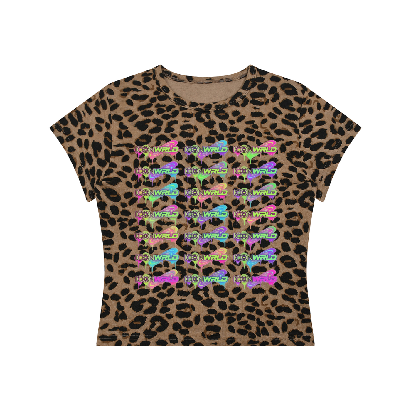 Women’s Leopard Print Crop T-Shirt