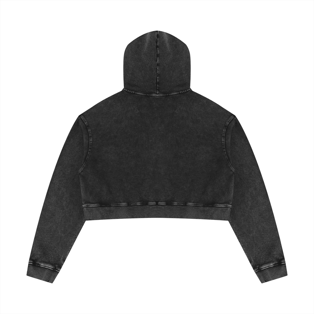 Women’s Mineral Washed Crop Hoodie