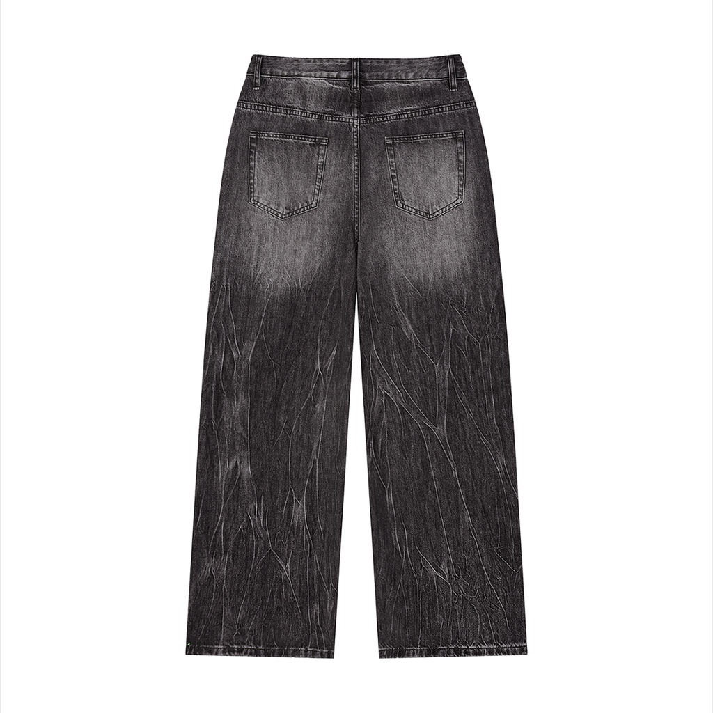 Men’s Vintage Wash Wide Leg Jeans