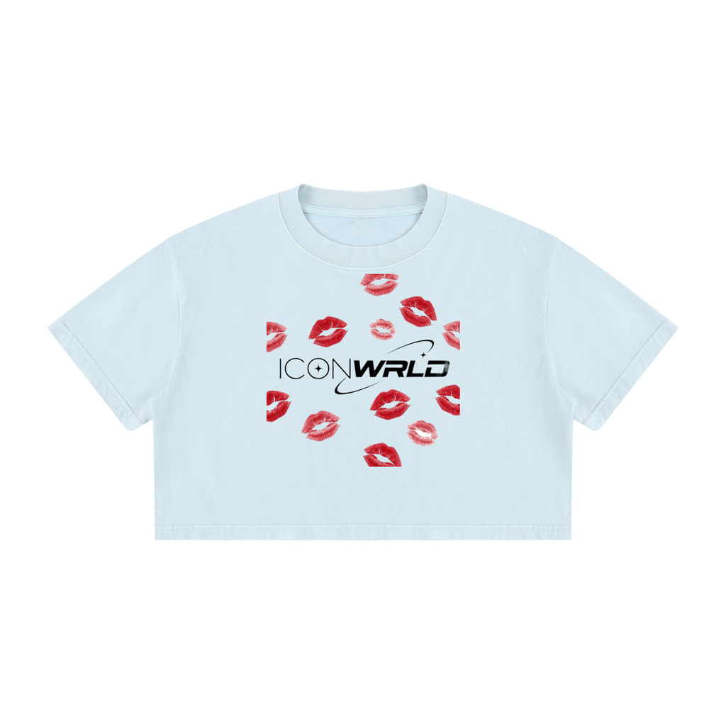 Women's Mineral Wash Cotton Crop T-Shirt