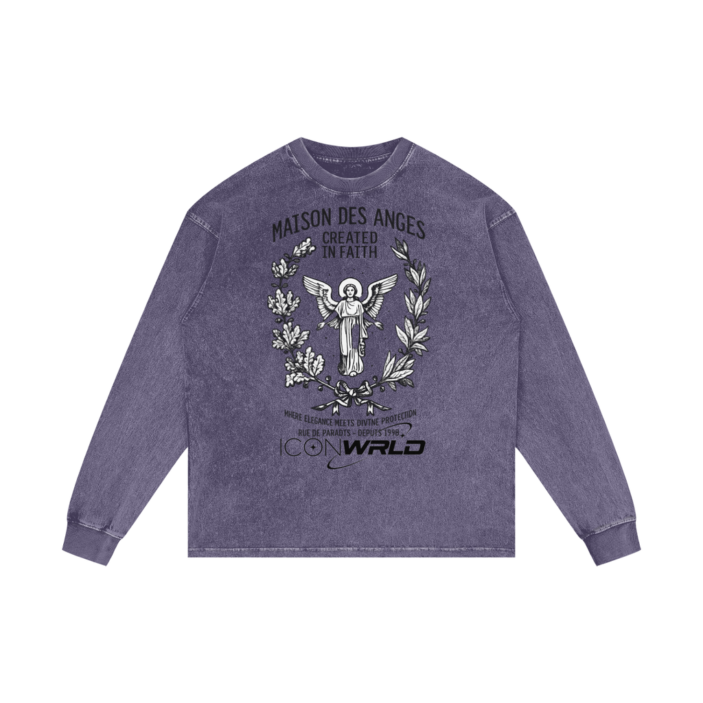 Acid Wash Oversize Long Sleeve T-Shirt