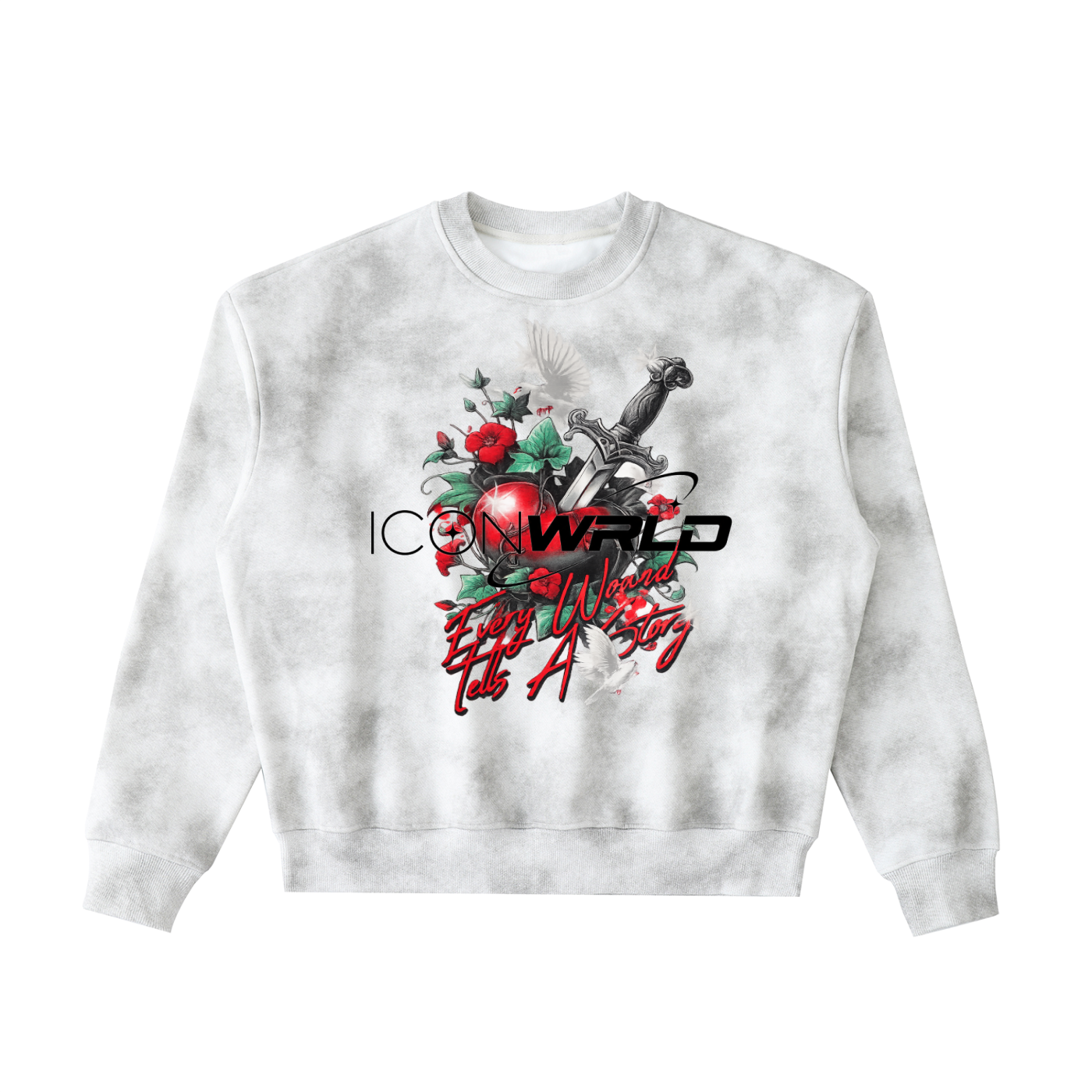 Dirty Washed Boxy Fleeced Sweatshirt