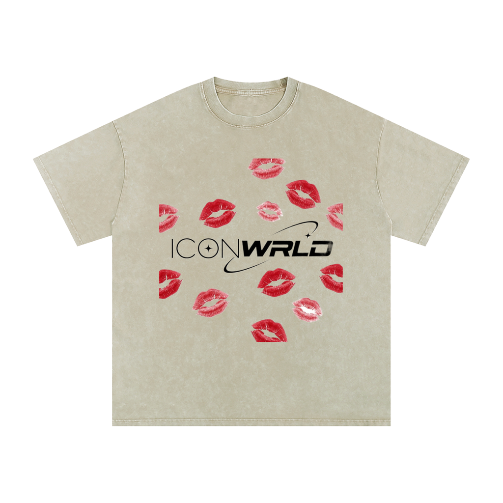 Snow Washed Oversized Cotton T-Shirt