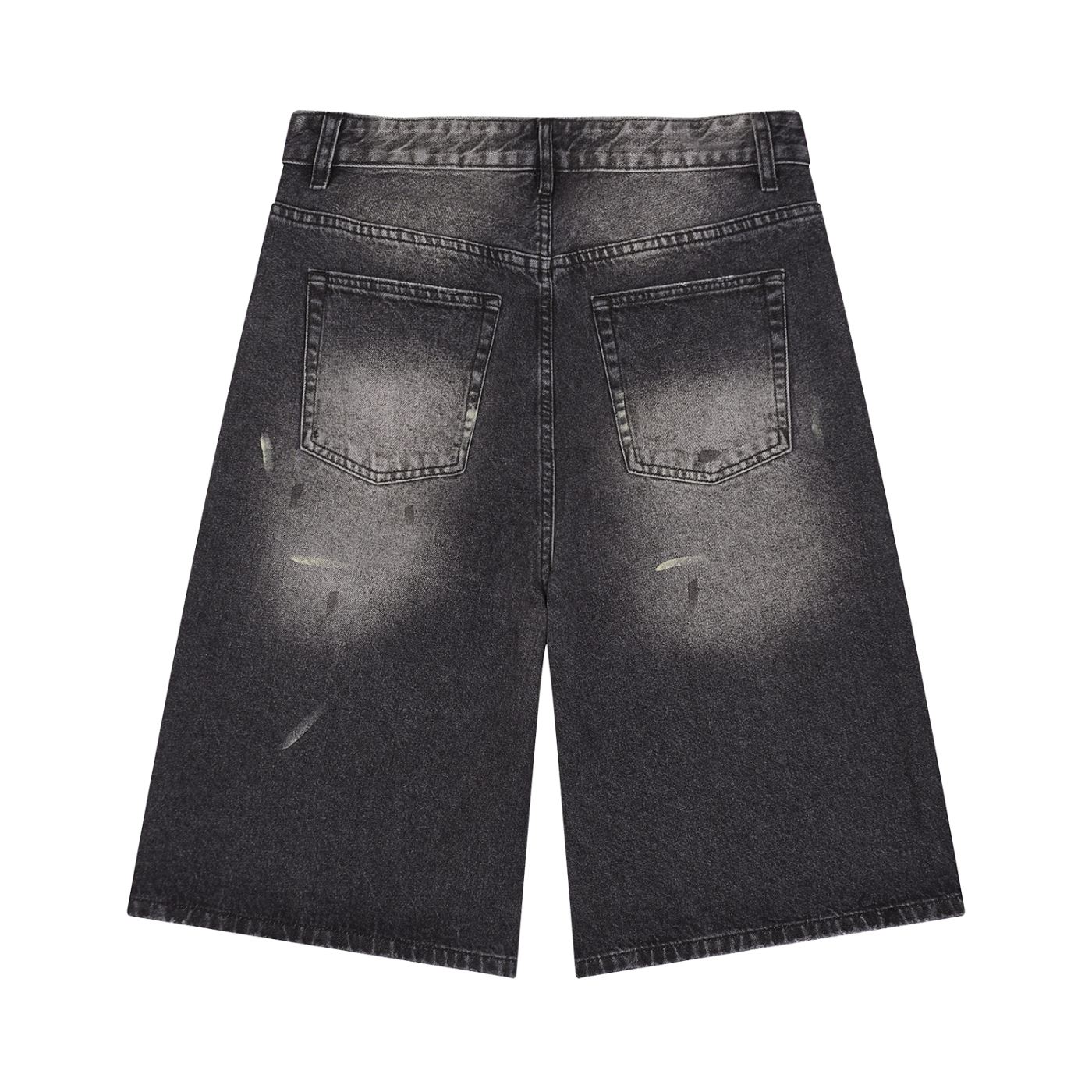 Men’s Vintage Wash Wide Leg Denim Shorts