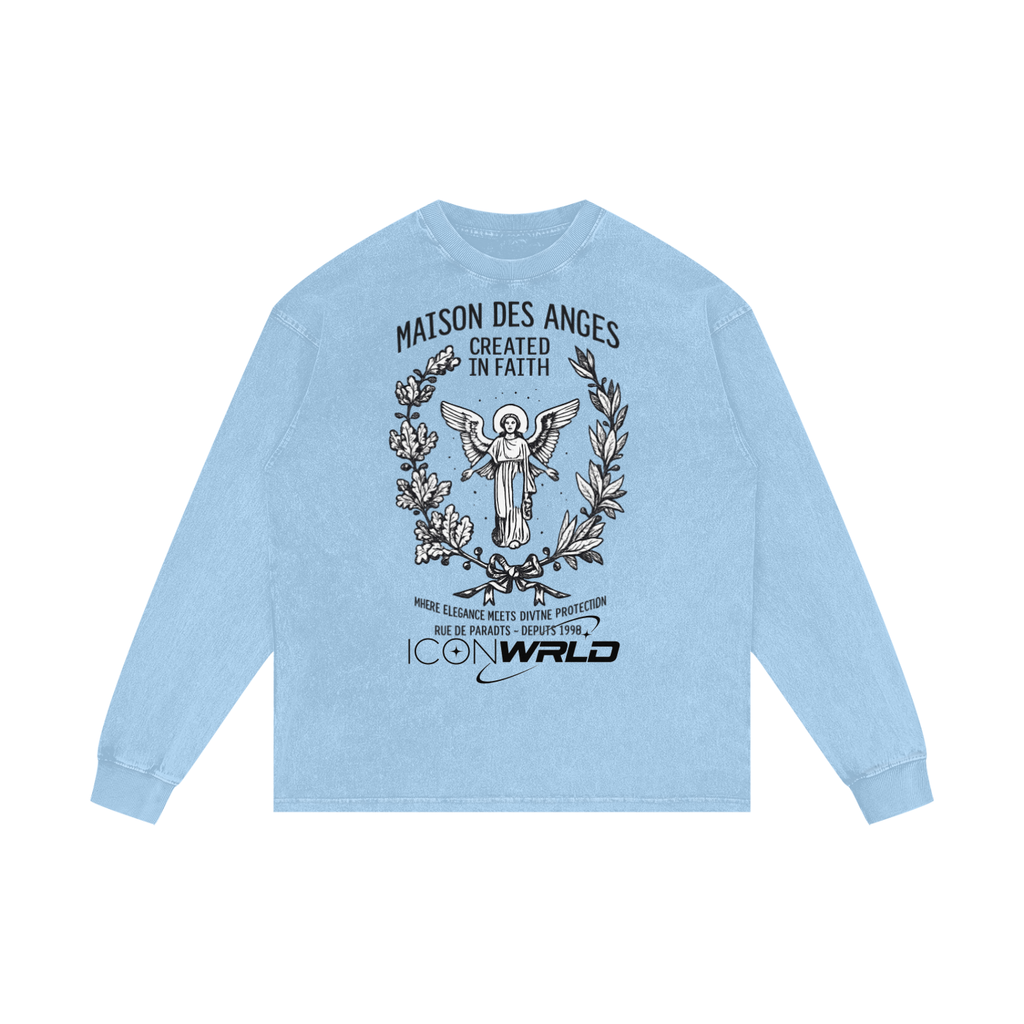 Acid Wash Oversize Long Sleeve T-Shirt