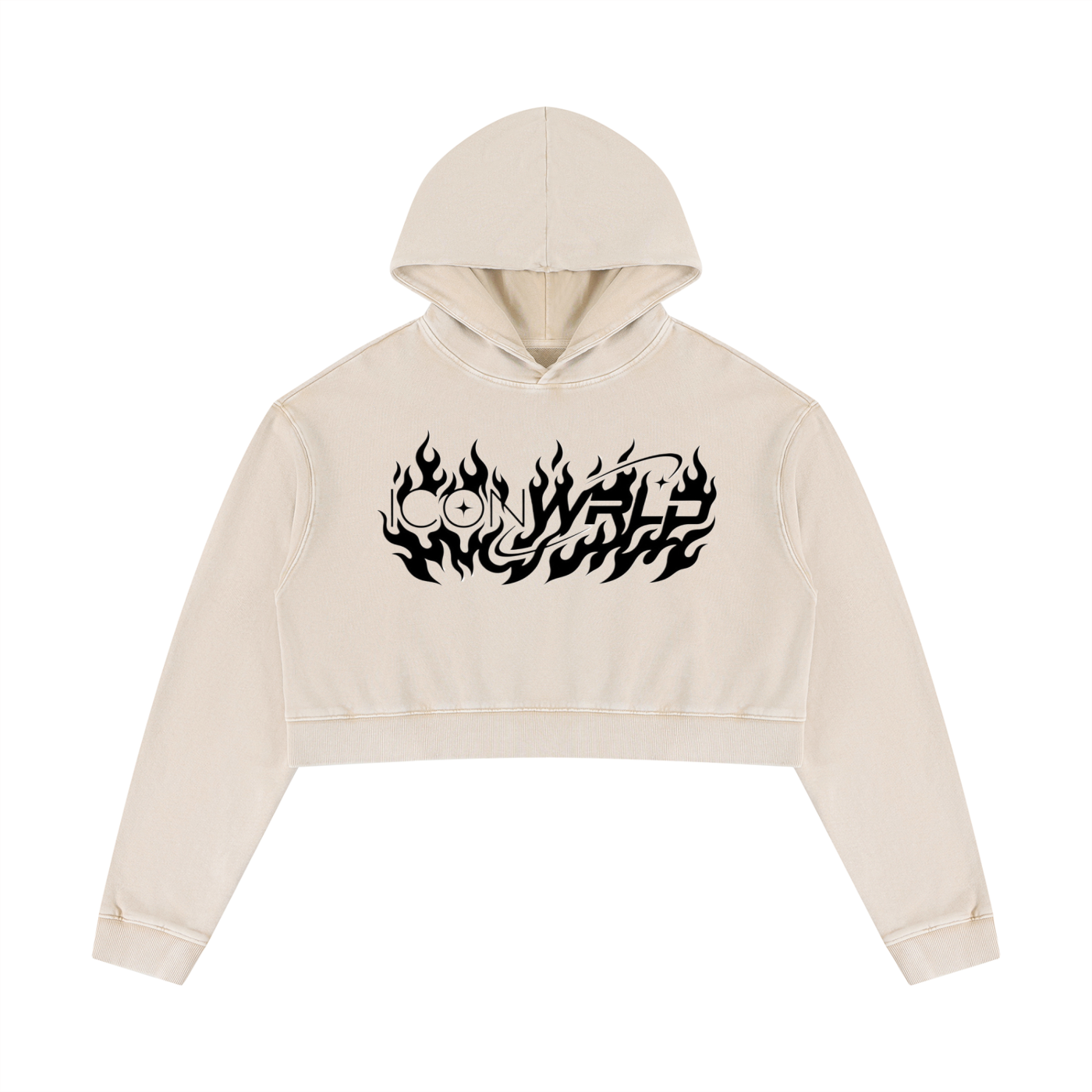 Women’s Mineral Washed Crop Hoodie