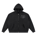 Unisex Sparkles Full Zip Boxy Hoodie