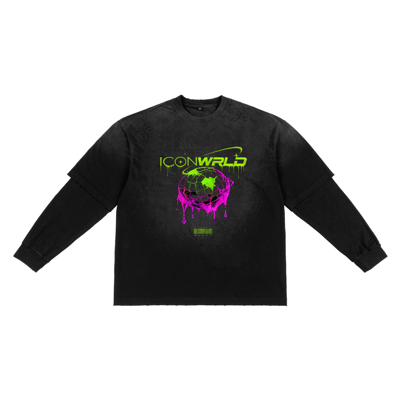 Sunfade Hand-Frayed Faux Two-Piece T-Shirt
