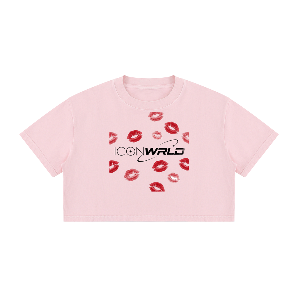 Women's Mineral Wash Cotton Crop T-Shirt