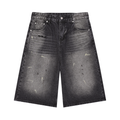Men’s Vintage Wash Wide Leg Denim Shorts