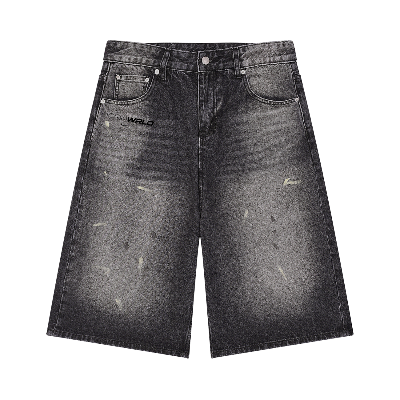 Men’s Vintage Wash Wide Leg Denim Shorts