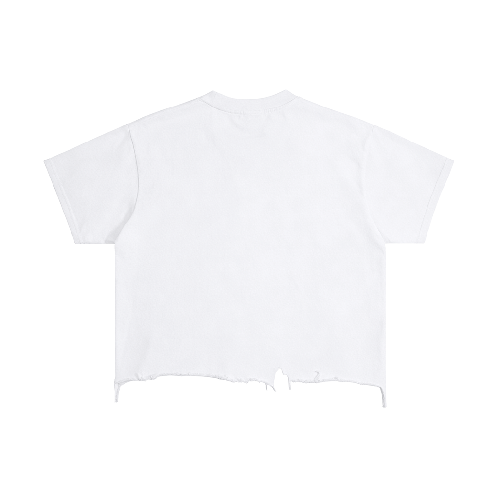 HUSTLE Vintage Distressed Hem T-Shirt