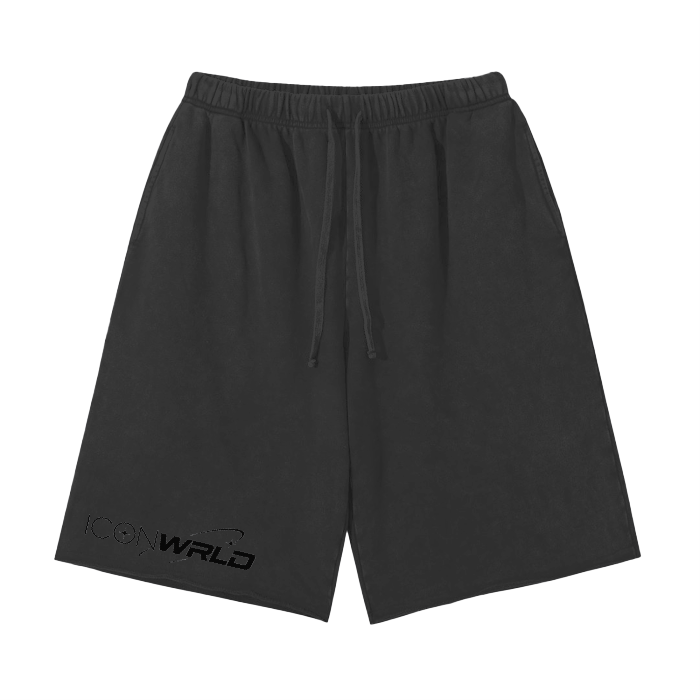 Snow Washed Raw Hem Shorts