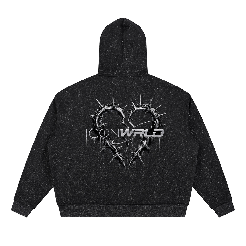 Unisex Sparkles Full Zip Boxy Hoodie