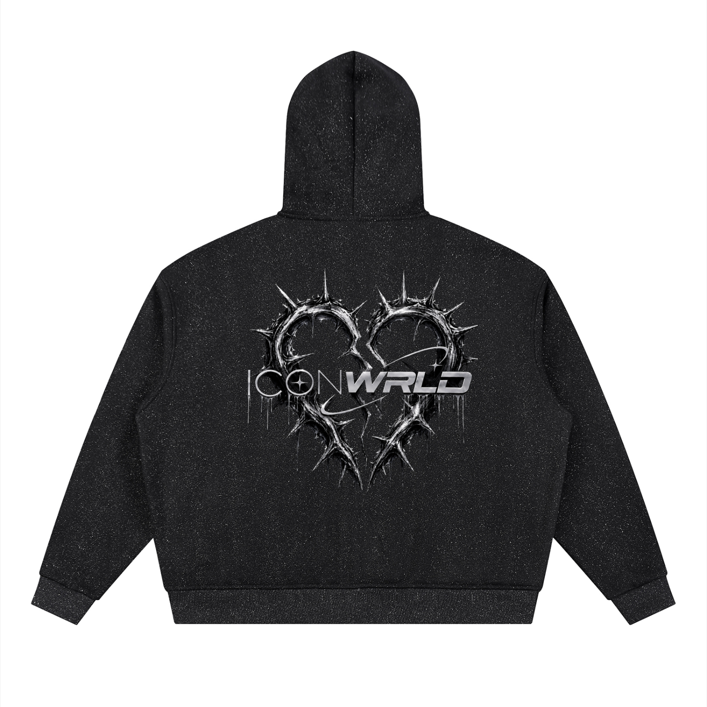 Unisex Sparkles Full Zip Boxy Hoodie