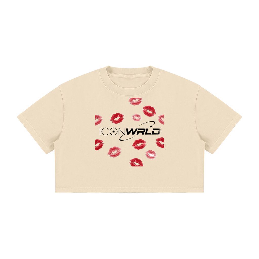 Women's Mineral Wash Cotton Crop T-Shirt