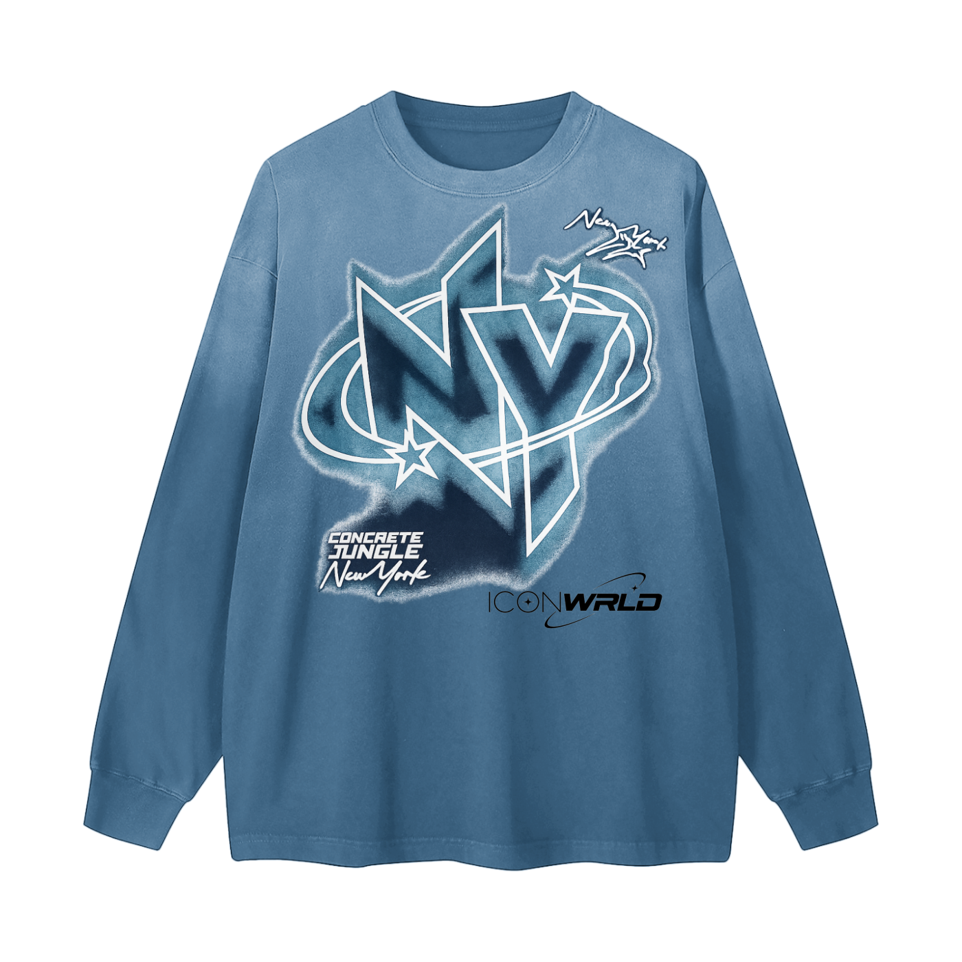 Gradient Washed Long Sleeve T-Shirt