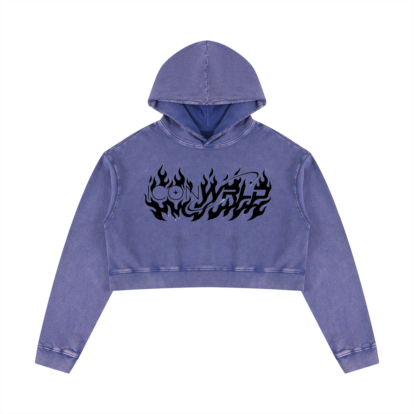 Women’s Mineral Washed Crop Hoodie