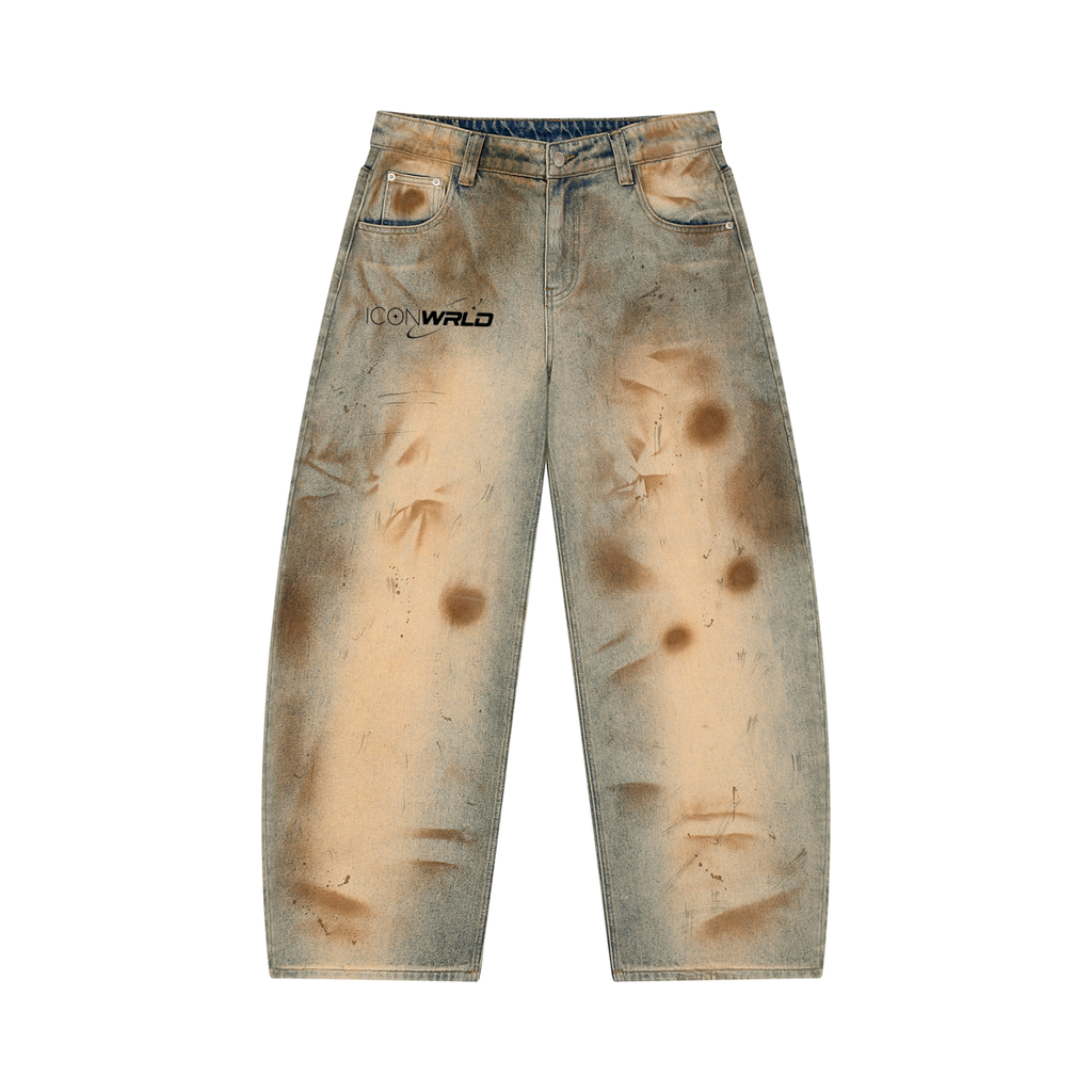Men’s Vintage Wash Barrel Leg Jeans