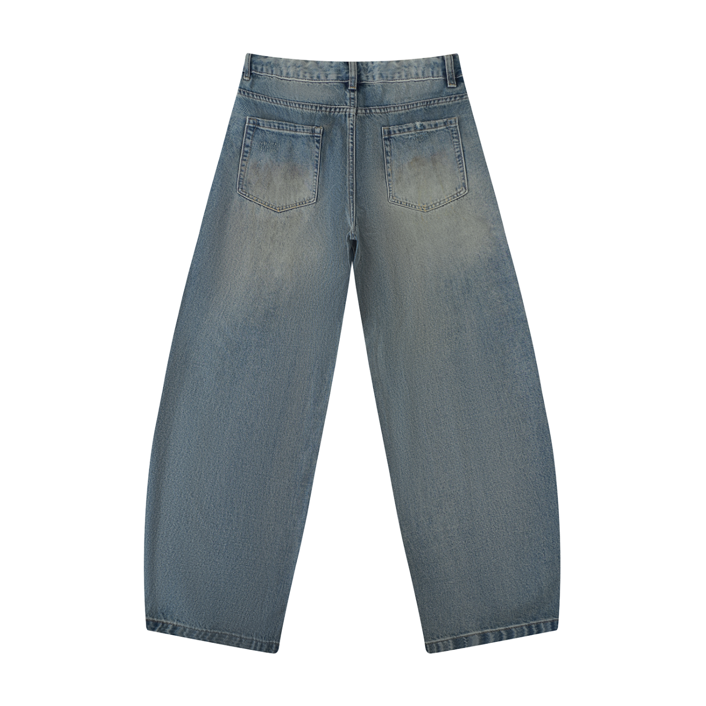 Men's Distressed Barrel Leg Jeans