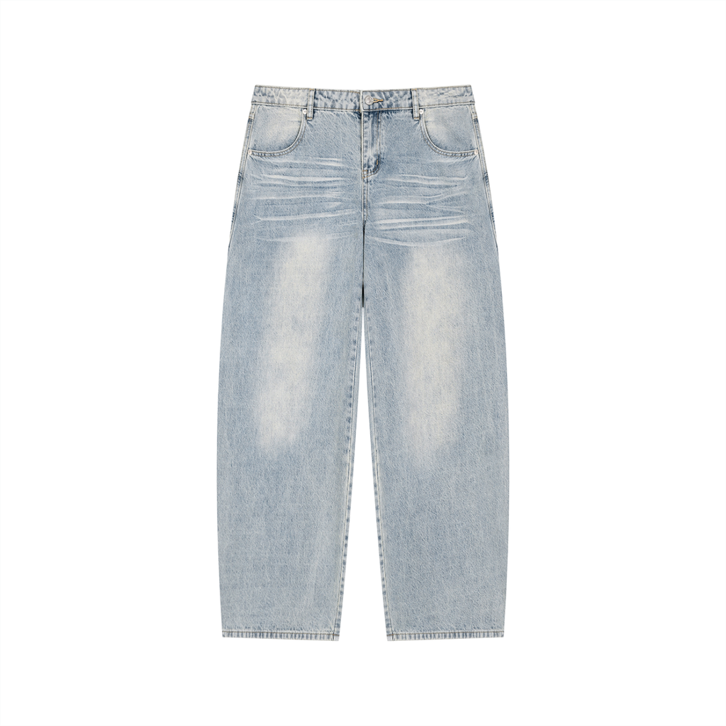 Men’s Enzyme Wash Wide Leg Jeans