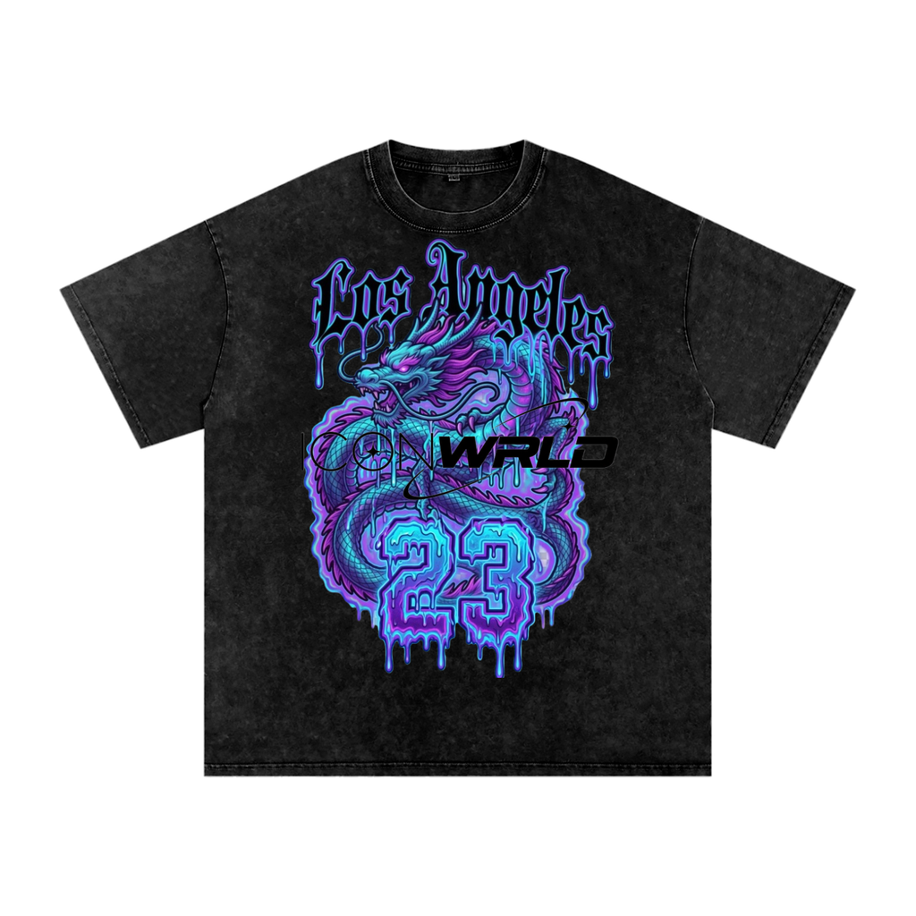 Snow Washed Oversized Cotton T-Shirt