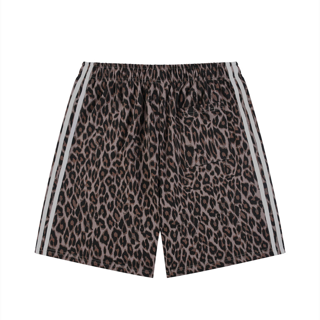 Unisex Heavyweight Leopard Drawstring Shorts
