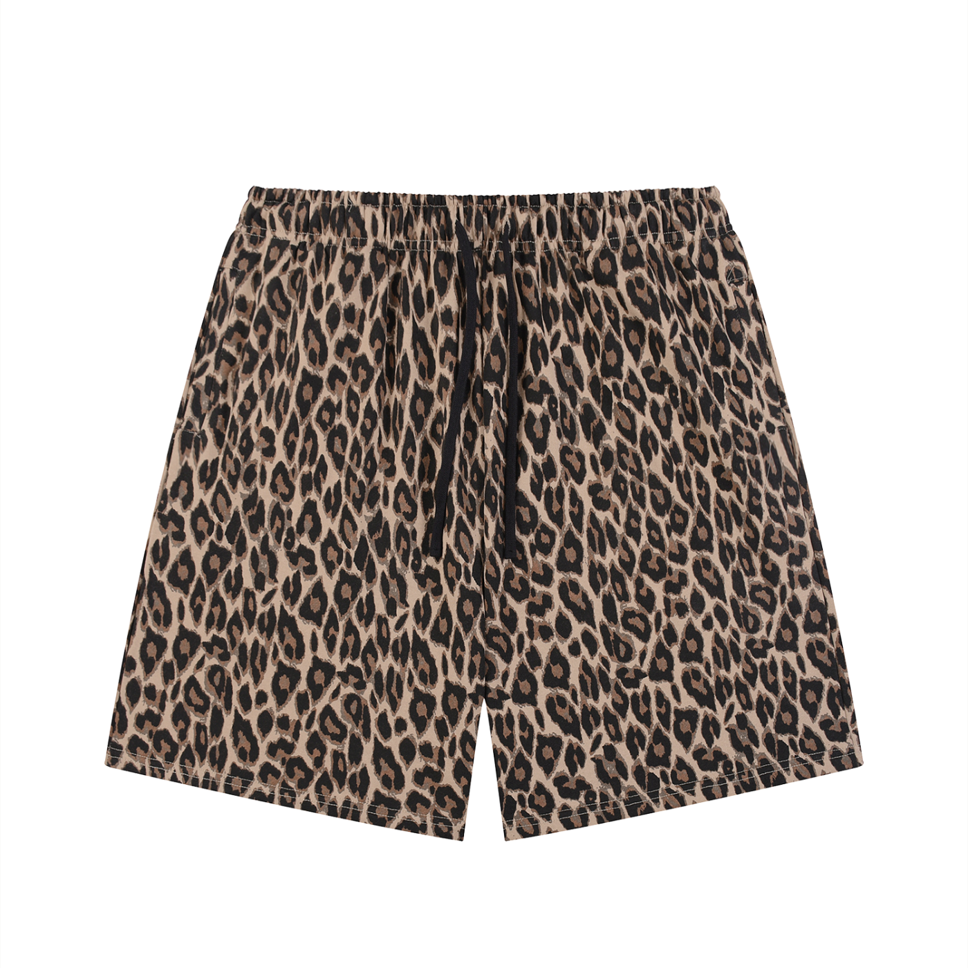 Unisex Heavyweight Leopard Drawstring Shorts