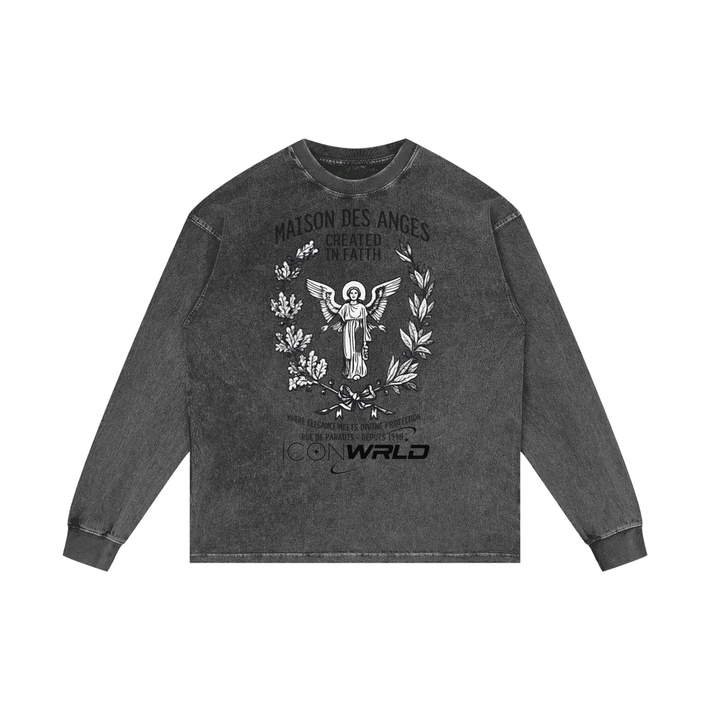 Acid Wash Oversize Long Sleeve T-Shirt