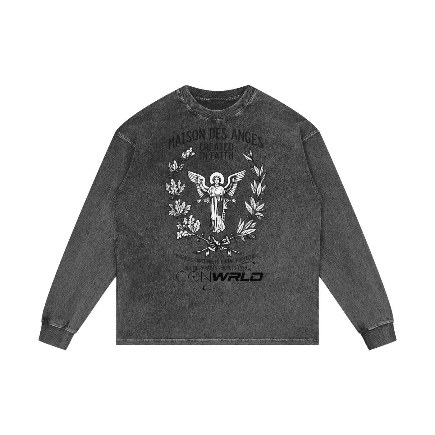 Acid Wash Oversize Long Sleeve T-Shirt