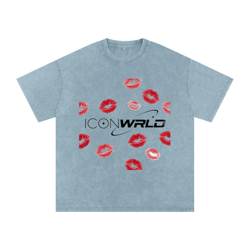 Snow Washed Oversized Cotton T-Shirt