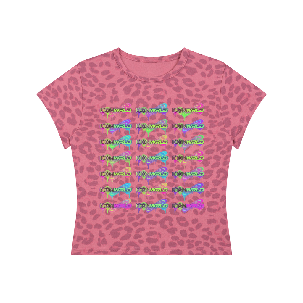 Women’s Leopard Print Crop T-Shirt