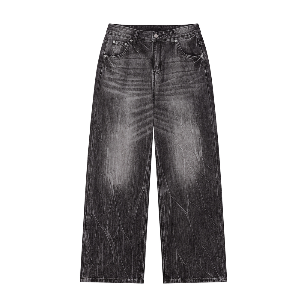 Men’s Vintage Wash Wide Leg Jeans