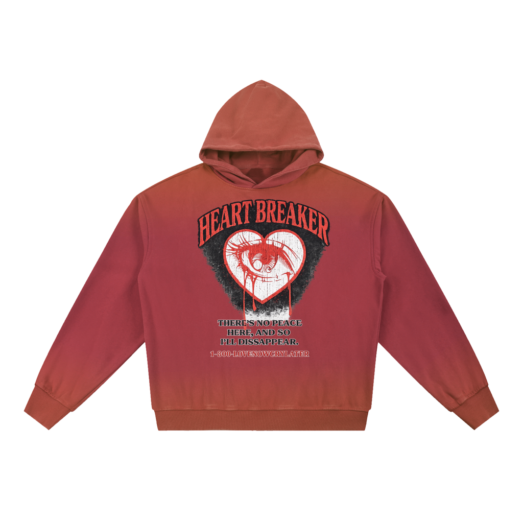 Vintage Washed Gradient Fleece Hoodie